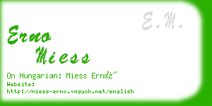 erno miess business card